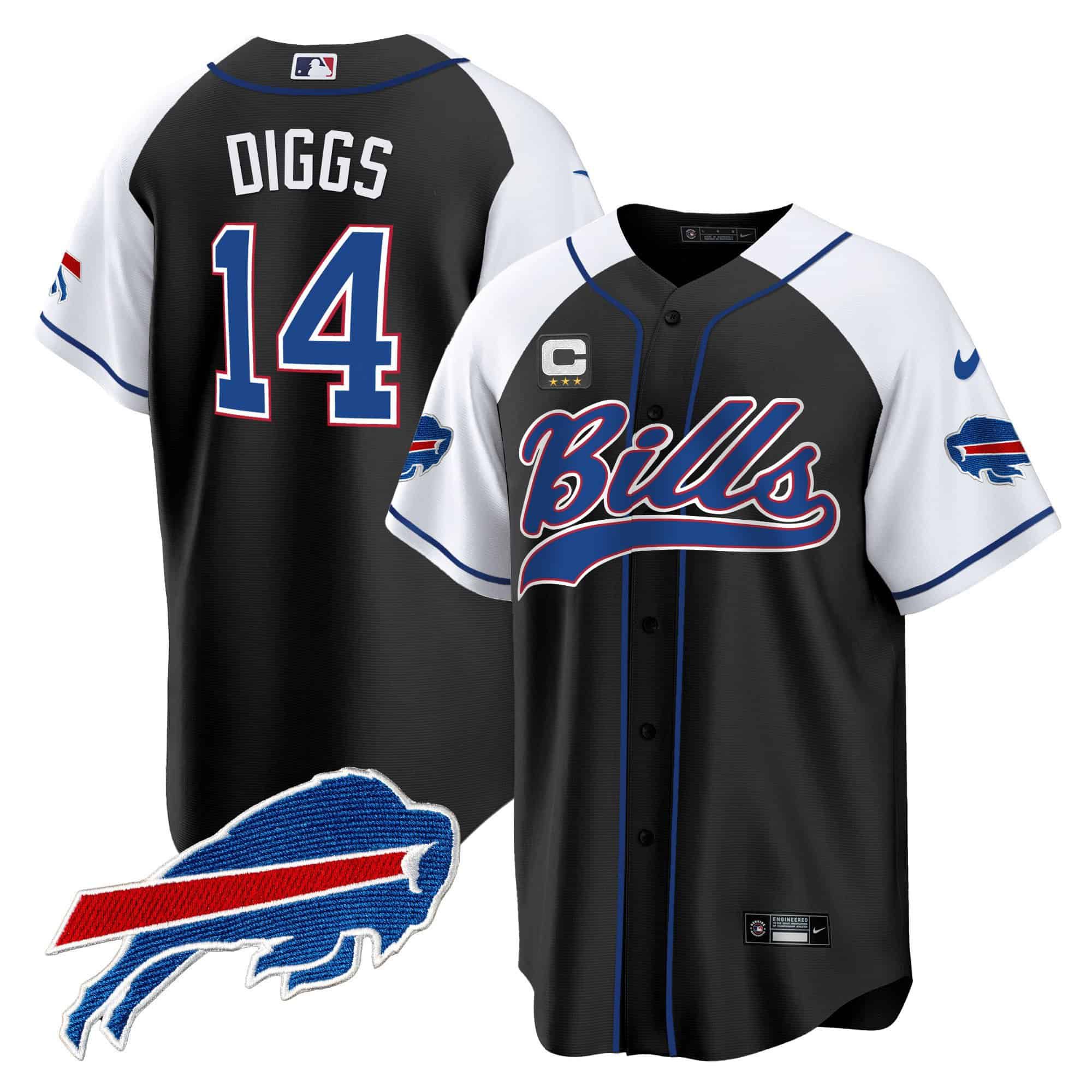 Men Buffalo Bills #14 Diggs Black 2024 Nike Baseball Game NFL Jersey style 1->indianapolis colts->NFL Jersey